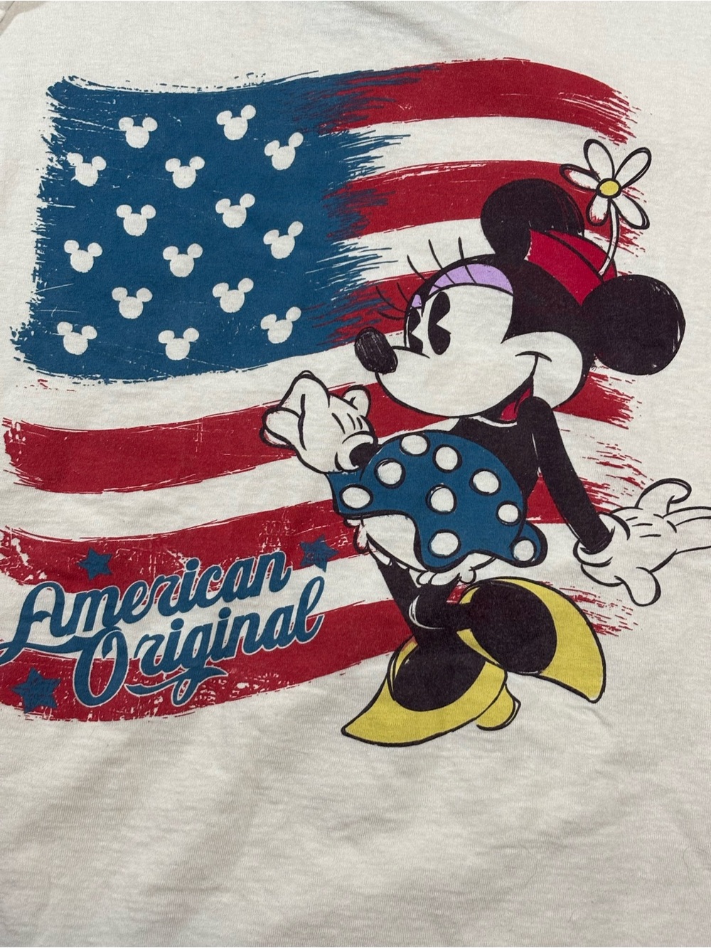 Disney Store Minnie Mouse American Original Shirt Womens 2XL USA Flag Patriotic